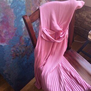 Pink sweater dress by Anthropologie